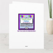 免状の黒い卒業生の帽子(男性)の大きい卒業は挨拶します カード (裏面)