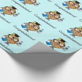 免状を持つ頭が切れるなチョコチップクッキーの卒業生 ラッピングペーパー (角)