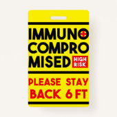 免疫不全型ハイリスク認識度バッジ バッジ (裏面)