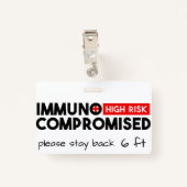 免疫不全型ハイリスク認識度バッジ バッジ (裏面クリップ)