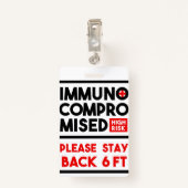 免疫不全型ハイリスク認識度バッジ バッジ (裏面クリップ)