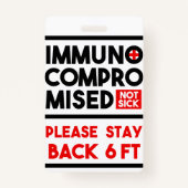 免疫不全患者以外の認識度バッジ バッジ (裏面)