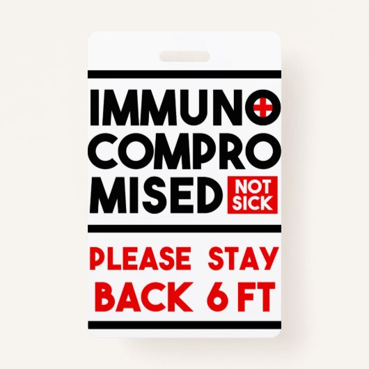 免疫不全患者以外の認識度バッジ バッジ (正面)