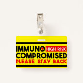 免疫不全高リスクステイバック認識度 バッジ (裏面クリップ)