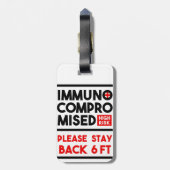 免疫不全高リスク移動度Aideラベル ラゲッジタグ (裏面縦)