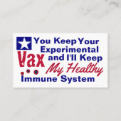 免疫健康社会主義 名刺 (裏面)