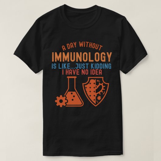 免疫学の名言、免疫学の科学者5 Tシャツ (デザイン正面)