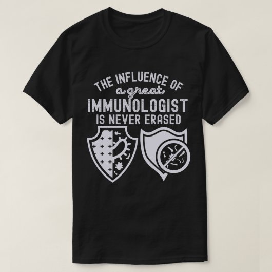 免疫学の引用、免疫学の科学者9 Tシャツ (デザイン正面)