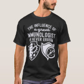 免疫学の引用、免疫学の科学者9 Tシャツ (正面)