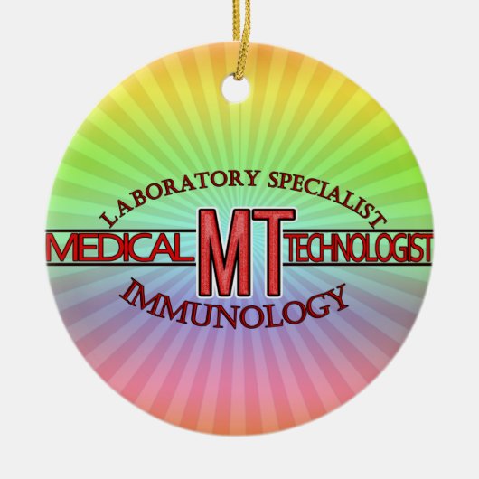 免疫学専門医MT医療技術者 セラミックオーナメント (正面)
