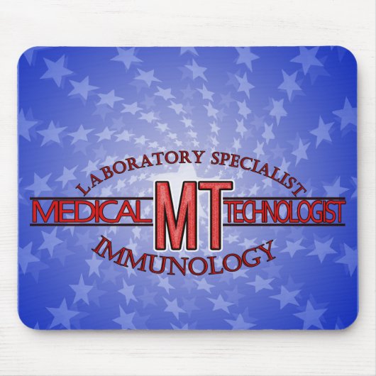 免疫学専門医MT医療技術者 マウスパッド (正面)