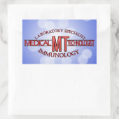 免疫学専門医MT医療技術者 長方形シール (バッグ)