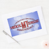 免疫学専門医MT医療技術者 長方形シール (封筒)