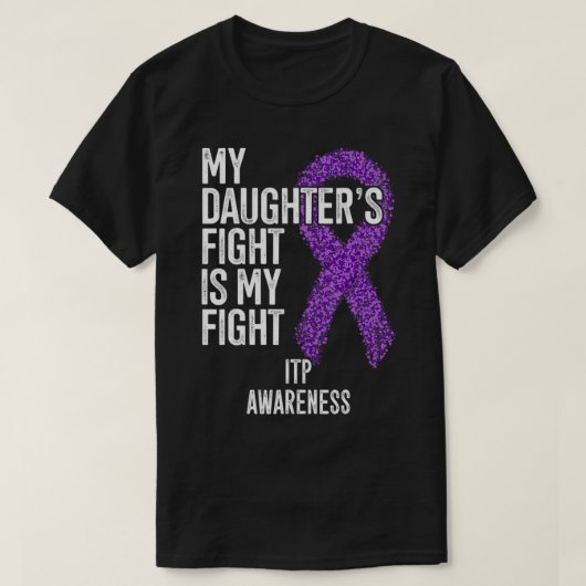 免疫性血小板減少私の娘の戦いは私の Tシャツ (デザイン正面)