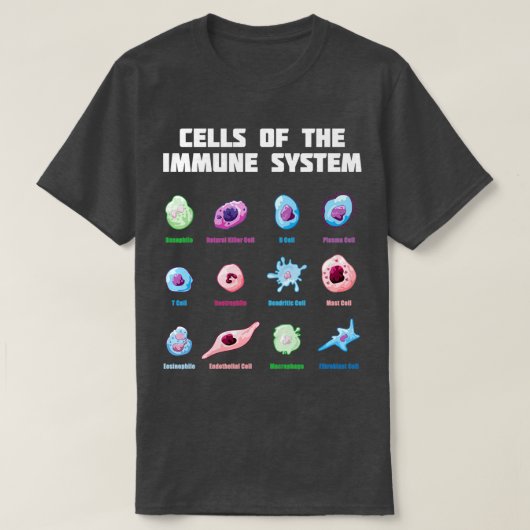 免疫系生物学の分子バイオロの細胞 Tシャツ (デザイン正面)