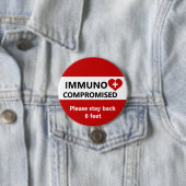 免疫障害 – [ステイバック]ボ赤と白タン 缶バッジ (インサイチュ)