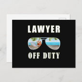 免税弁護士サングラスヤシビーチ休暇 ポストカード (正面/裏面)