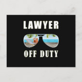 免税弁護士サングラスヤシビーチ休暇 ポストカード (正面)