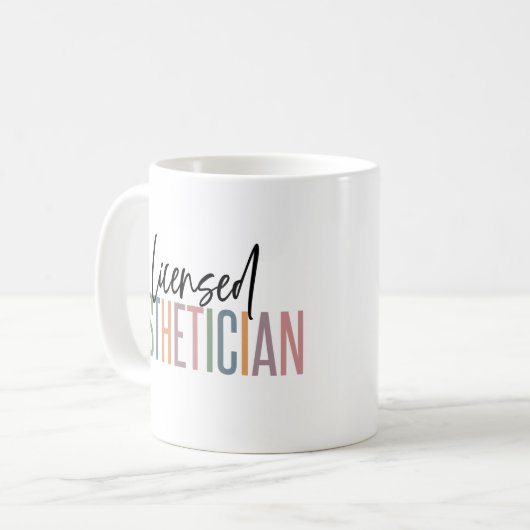 免許エステティシャン美容師美容師 コーヒーマグカップ (正面左)