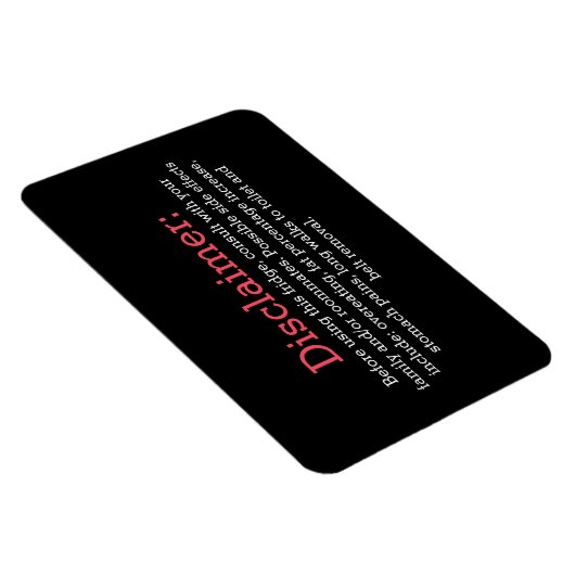 免責事項おもしろい冷蔵庫の署名の黒編集 マグネット (右側)