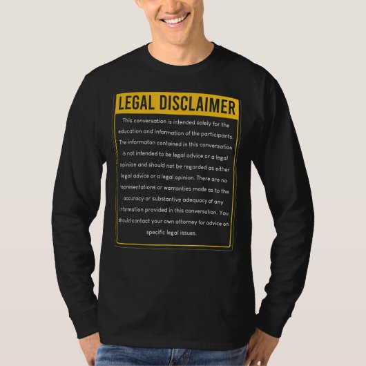 免責事項弁護士弁護士法 Tシャツ (正面)