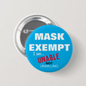 免除ボタン 缶バッジ (正面&裏面)