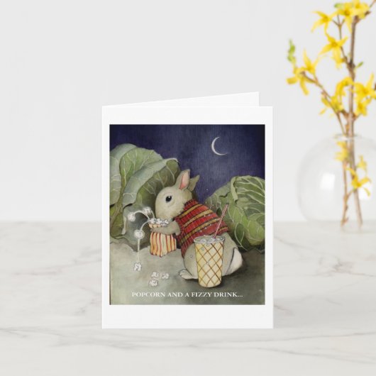 兎が食う カード (黄色い花)