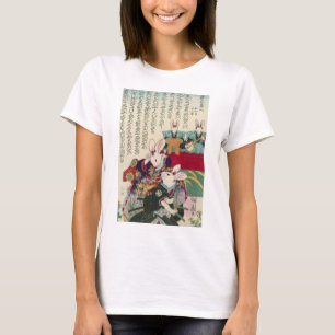 兎の歌舞伎役者、ウサギ、Yoshifuji、Ukiyo-eの芳藤俳優 Tシャツ