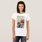 兎の歌舞伎役者、ウサギ、Yoshifuji、Ukiyo-eの芳藤俳優 Tシャツ (正面フル)