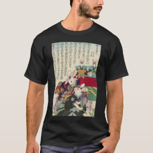 兎の歌舞伎役者、ウサギ、Yoshifuji、Ukiyo-eの芳藤俳優 Tシャツ