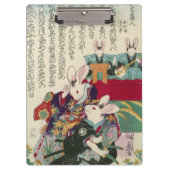 兎の歌舞伎役者,芳藤うさぎの役者，吉藤，浮世絵 クリップボード (正面)