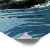 児島ビッグウェーブ。ウッドブ日本のロックプリント ポスター (角)