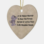 児童なしの小犬 セラミックオーナメント (左)