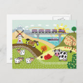 児童イラストレーション ポストカード (正面/裏面)