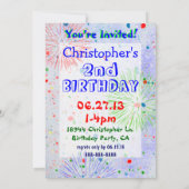 児童ピエロ&花火誕生日招待状 招待状 (裏面)