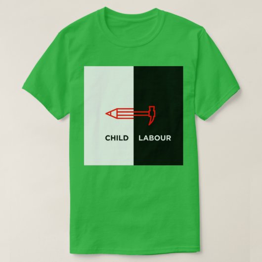 児童労働 Tシャツ (デザイン正面)