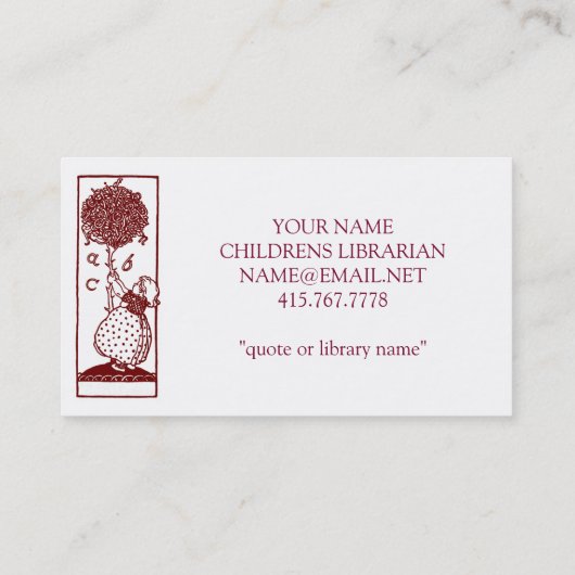 児童図書館員 名刺 (裏面)
