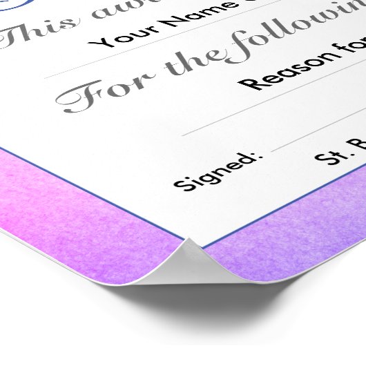 児童学位授与証明書 ポスター (角)