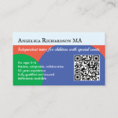 児童家庭教師スペシャルニーズ先生教育 名刺 (正面)