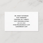 児童心理学者遊セラピスト児童相談員 名刺 (裏面)