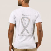 児童性的暴行認識度リボンシャツ Tシャツ (裏面)