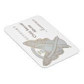 児童性的虐待認識度ホワイトリボン磁石 マグネット (右側)