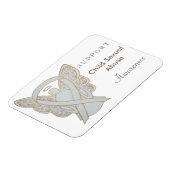 児童性的虐待認識度ホワイトリボン磁石 マグネット (左側)