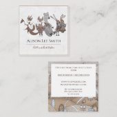 児童書作家 スクエア名刺 (正面/裏面)