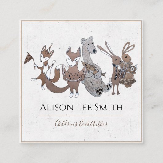 児童書作家 スクエア名刺 (正面)