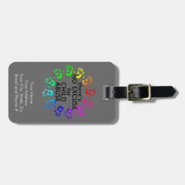 児童虐待のための弁解無し ラゲッジタグ