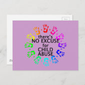児童虐待の弁解の禁止 ポストカード (正面/裏面)
