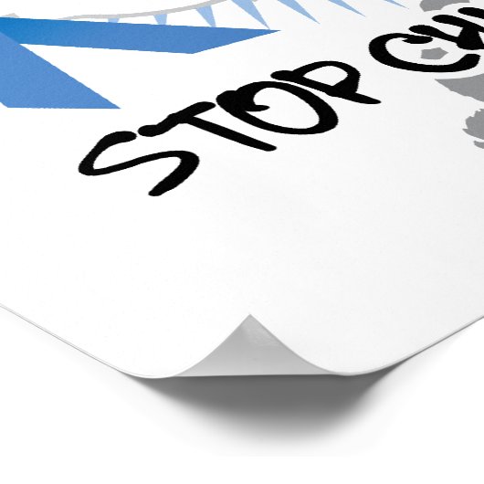 児童虐待手印刷 ポスター (角)