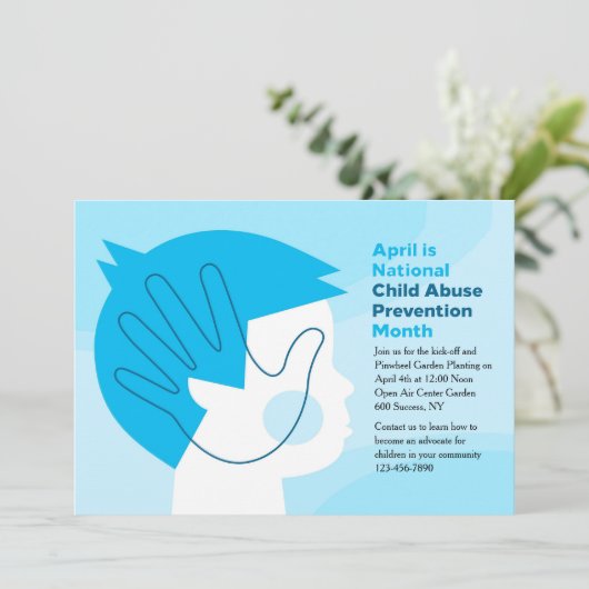 児童虐待防止カード 招待状 (スタンド正面)