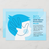 児童虐待防止カード 招待状 (正面/裏面)